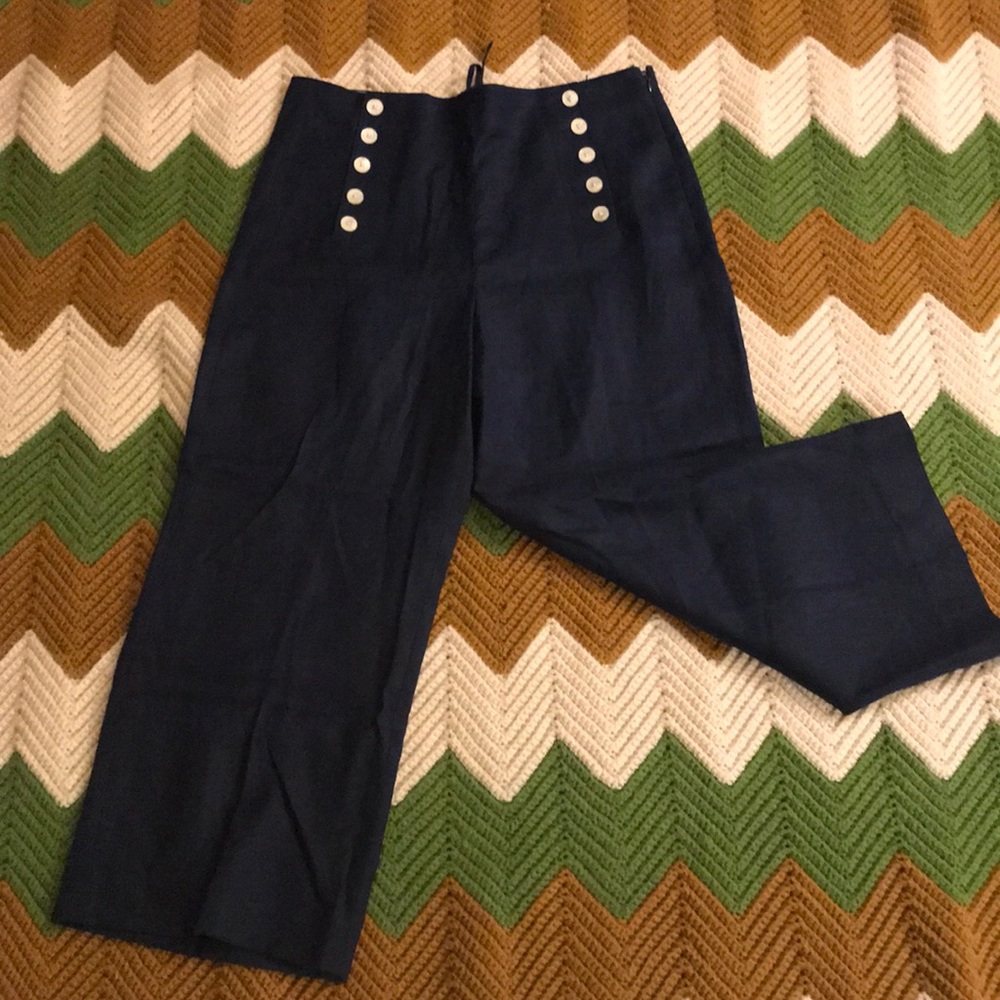 J. Crew Linen sailor pant
